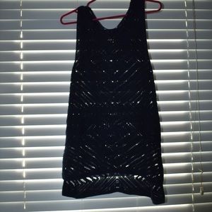 Juniors tank top knit sweater